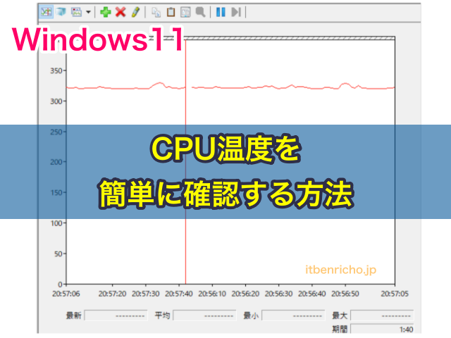 CPU温度を簡単に確認する方法｜Windows11パソコン