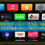 U-NEXT、ディズニープラス、Huluをテレビの大画面に出力して見る3つの方法